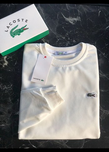 Lacoste Beyaz Erkek Sweatshirt