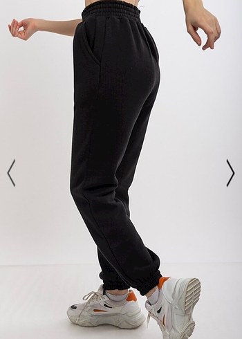 Siyah Rahat Kesim Kadın Eşofman Altı - Görsel 3