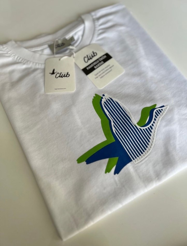 Beyaz Baskılı Oversize Kadın Tişört - Görsel 4