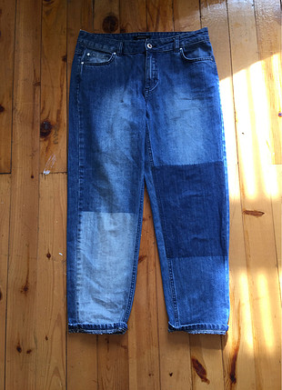 Bloklu mom jean