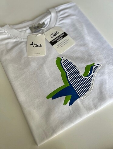 m Beden beyaz Renk Beyaz Beymen Club Kuş Baskılı Tshirt