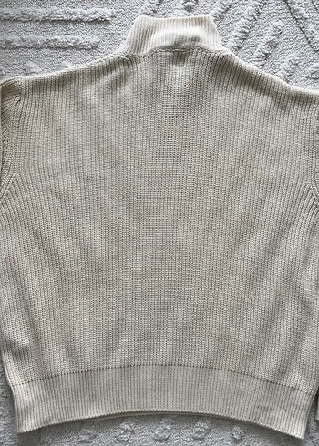 Pullmark Oversize Fermuarlı Örgü Kazak - Görsel 2