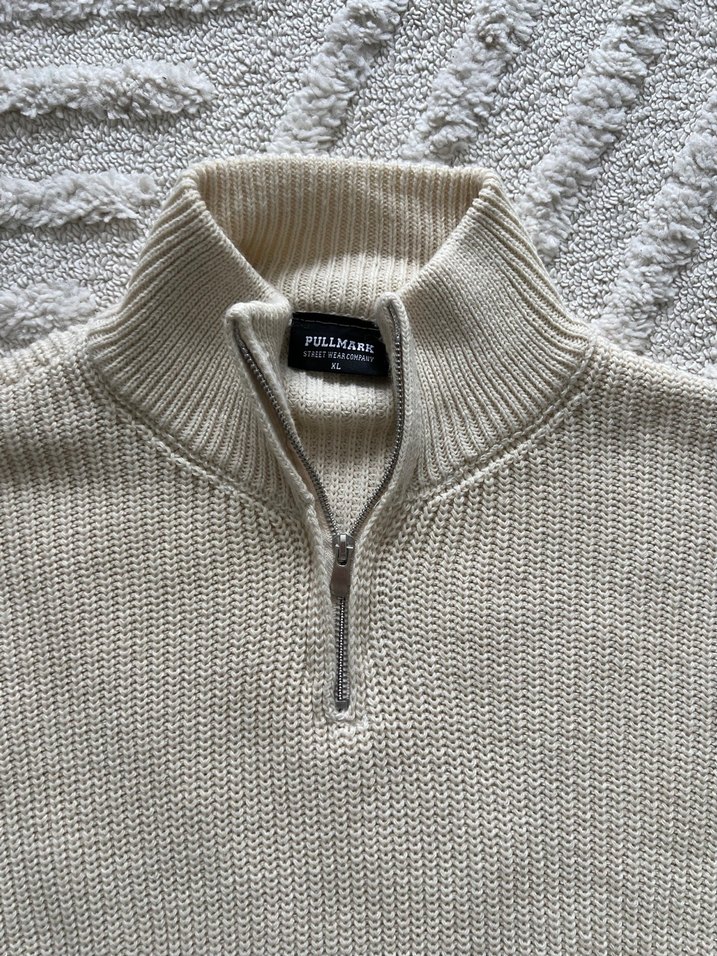 Pullmark Oversize Fermuarlı Örgü Kazak - Görsel 3