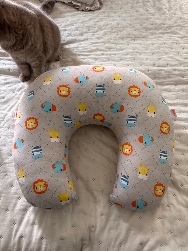 Fisher priceBebek Desenli Gri Emzirme ve Hamile Yastığı - Görsel 2