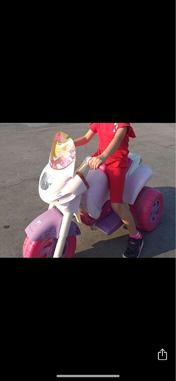 Kız çocuk barbie logolu motorsiklet
