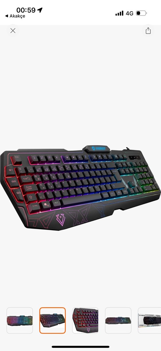 Everest oyuncu klavyesi - Görsel 2