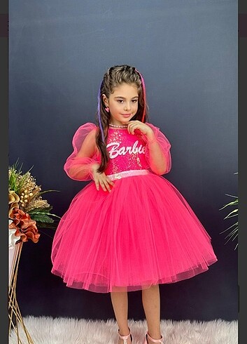 Melek Kanatlı Barbie Elbise Pembe