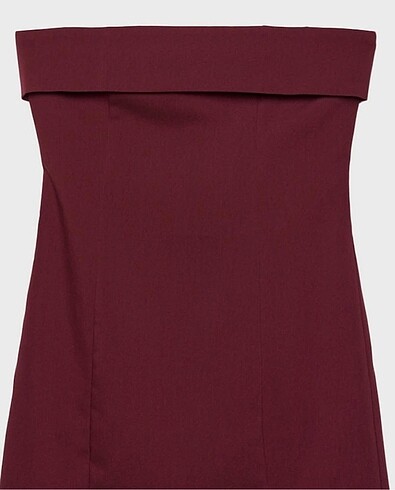 m Beden Bordo stradi elbise