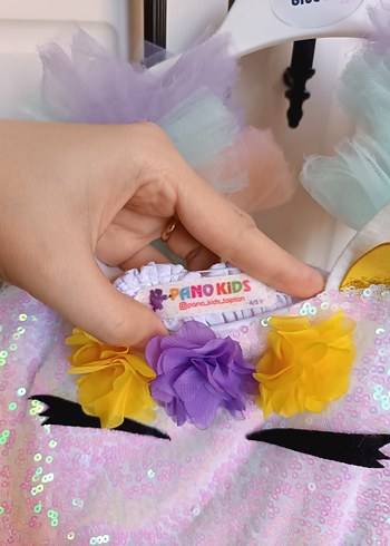 4 Yaş Beden çeşitli Renk Unicorn Kostümü