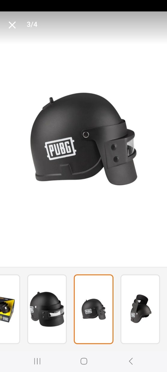 PUBG Siyah Plastik Kask Oyuncak - Görsel 2