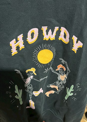 Siyah Baskılı Kadın Sweatshirt - Görsel 3