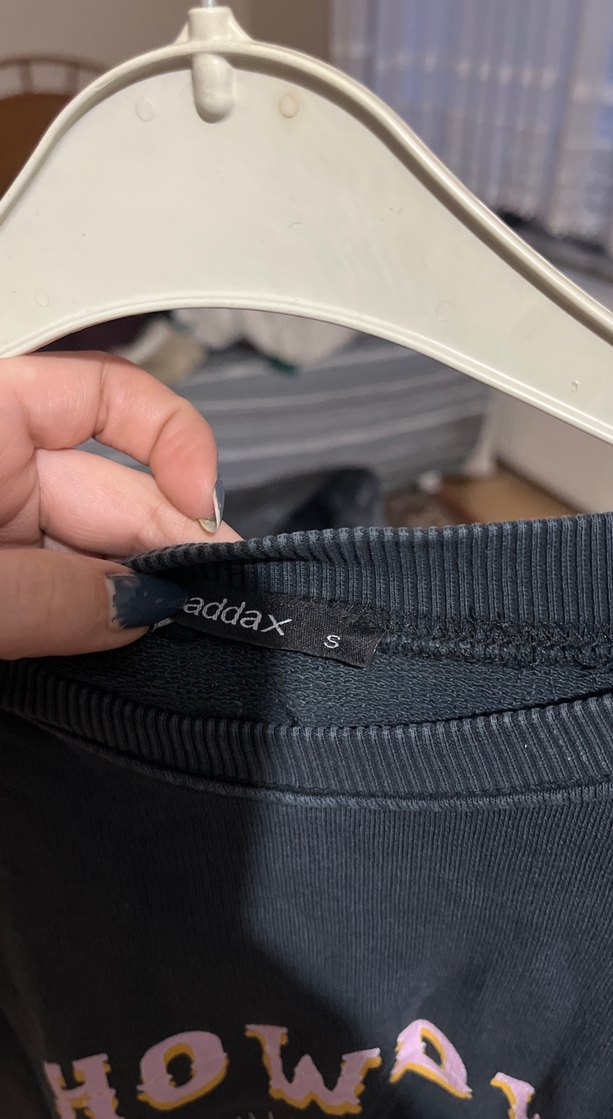 Siyah Baskılı Kadın Sweatshirt - Görsel 2