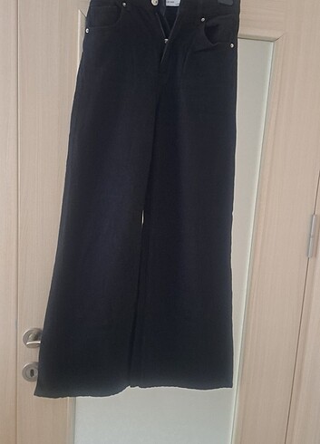 Bershka siyah bol paça pantolon