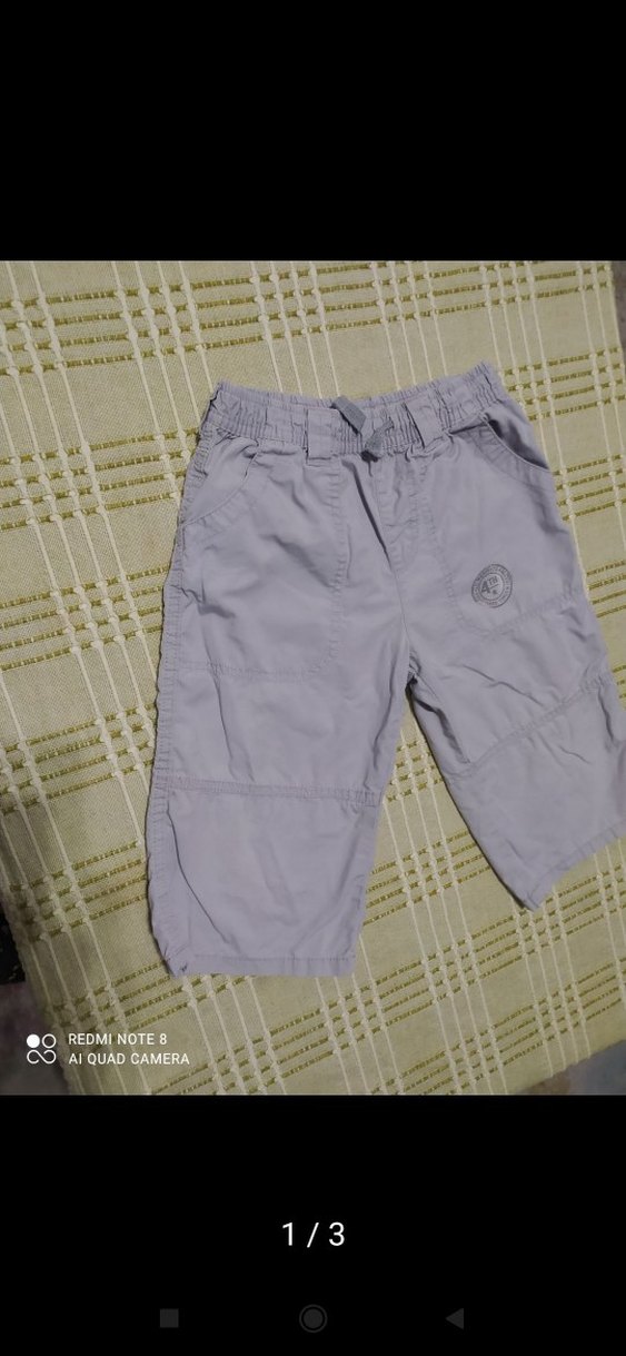 Gri Erkek Çocuk Bol Kesim  Şort - Görsel 2