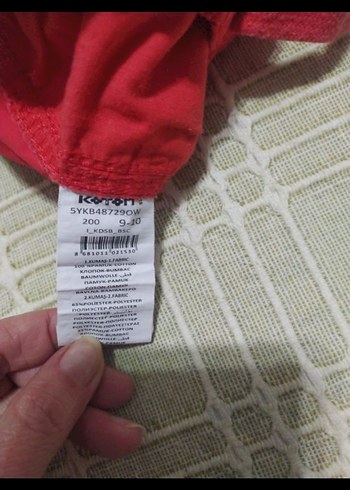 Kemerli Kırmızı Erkek Şort - Görsel 2