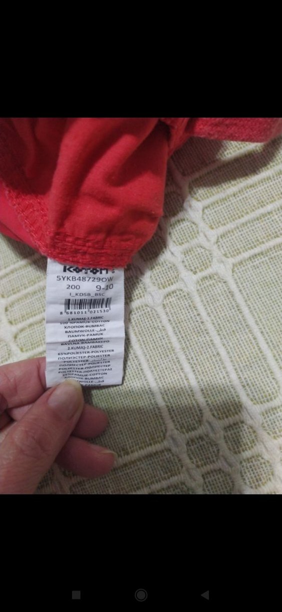 Kemerli Kırmızı Erkek Şort - Görsel 2