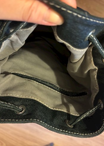 Siyah Deri Kemerli Goth Kadın Çanta - Görsel 5