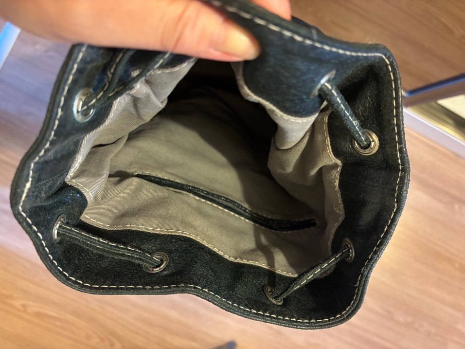 Siyah Deri Kemerli Goth Kadın Çanta - Görsel 5