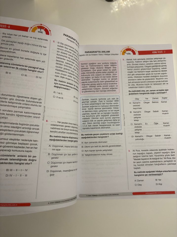 8. Sınıf Türkçe Soru Bankası - Görsel 3