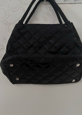 Capitone Siyah Deri Kadın Çanta - Görsel 5