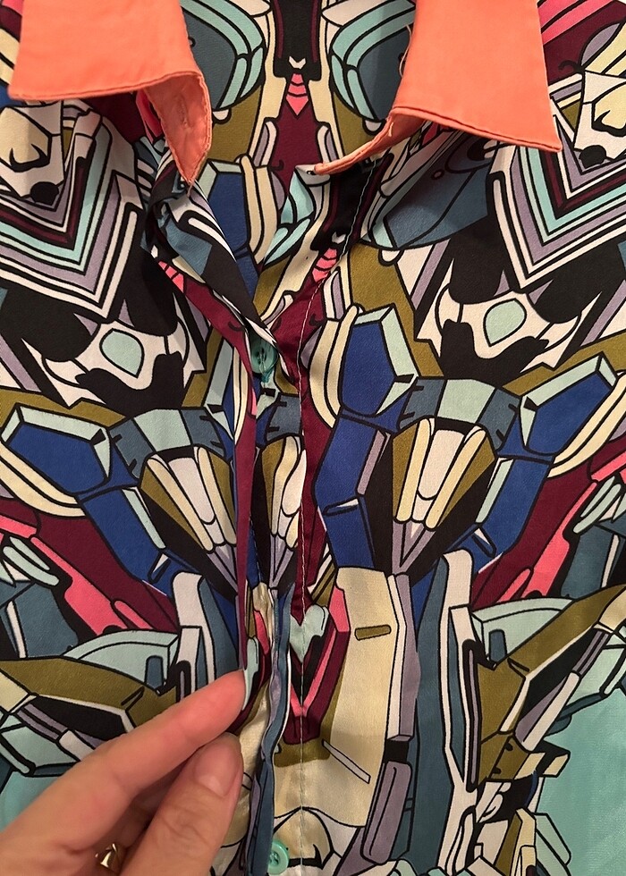 Zara saten gömlek - Görsel 4