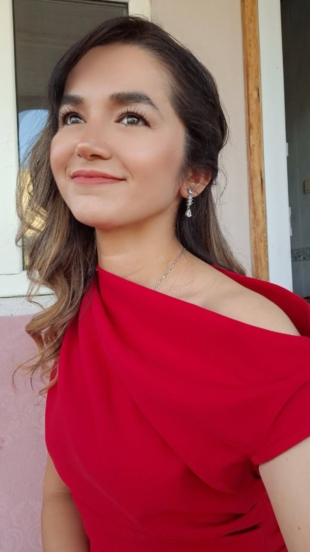 Parlak Kırmızı Straplez Mini Abiye - Görsel 3