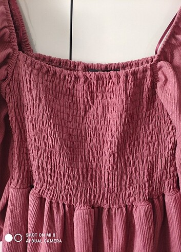 m Beden pembe Renk Bershka elbise