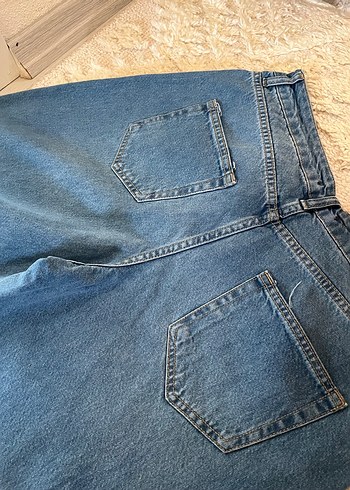 Trendyol & Milla Kadın Mavi Loose Fit Midi Denim Pantolon