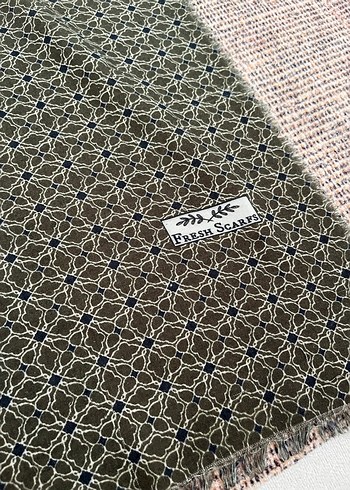 Örgü Detaylı Kahverengi Kadın şal - Görsel 4