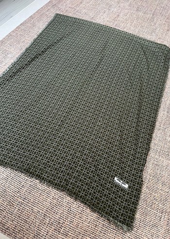 Örgü Detaylı Kahverengi Kadın şal - Görsel 2