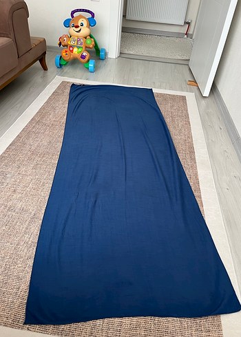 Kadın Mavi Drapeli Bohem Şal - Görsel 2