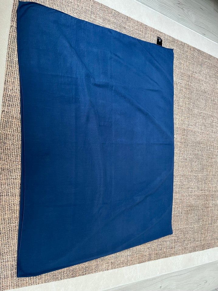 Kadın Mavi Drapeli Bohem Şal - Görsel 3