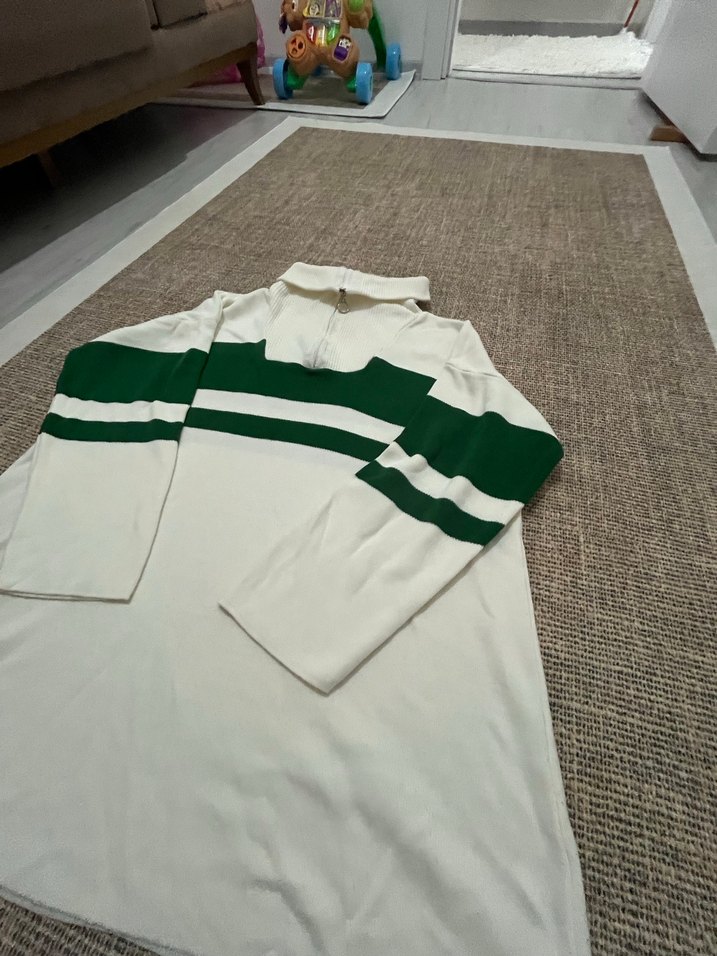 Kadın Uzun Kollu Polo Tişört - Boğazlı, Rahat Kesim - Görsel 3