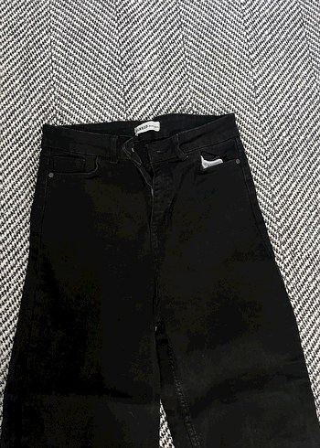 Siyah Midi Boy Regular Fit Kadın Kot Pantolon - Görsel 4