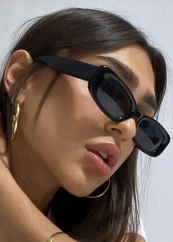 Kadın Siyah ve Kahve Minimalist Güneş Gözlüğü