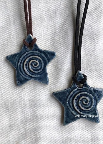 spiral yıldız kolye