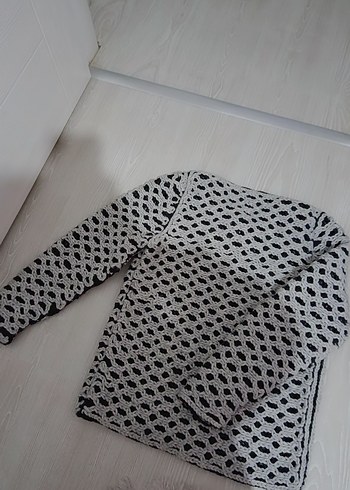 Gri Örgü Kadın Ceket - Görsel 4