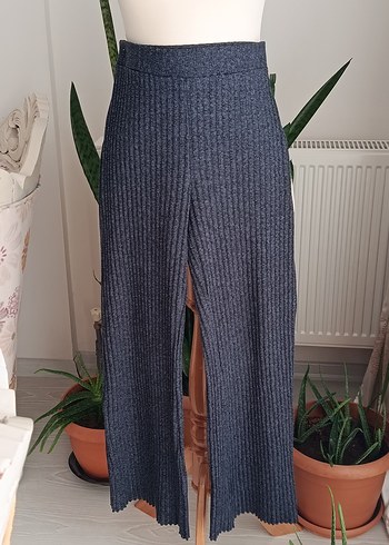 Füme Triko Uzun Kollu Fitilli Elbise - Görsel 3