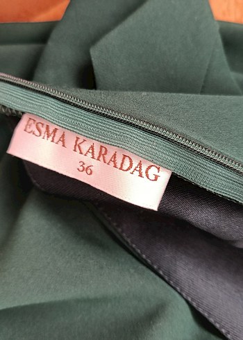 Klasik Vintage Yeşil Uzun Elbise - Görsel 3