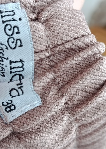 Bej Kışlık Kadın Kemerli Pantolon - Görsel 3