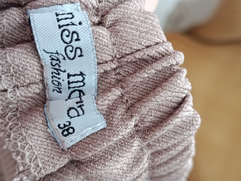 Bej Kışlık Kadın Kemerli Pantolon - Görsel 3