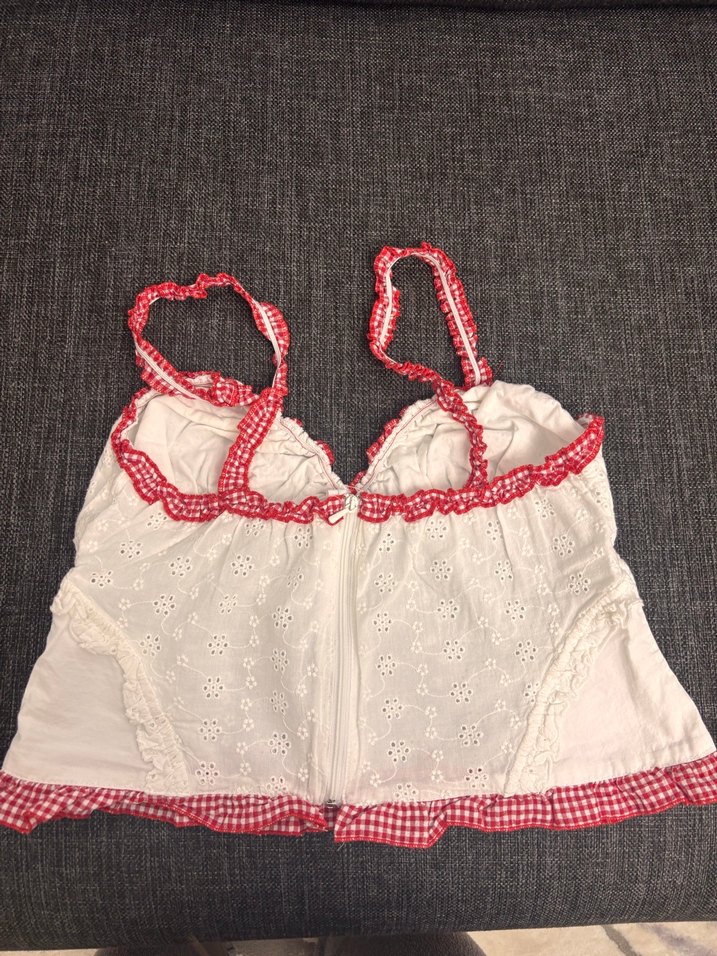 Nakışlı Beyaz Bohem Mini Büstiyer - Görsel 3