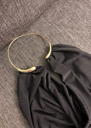 Drapeli Siyah Kadın büstiyer - Görsel 2