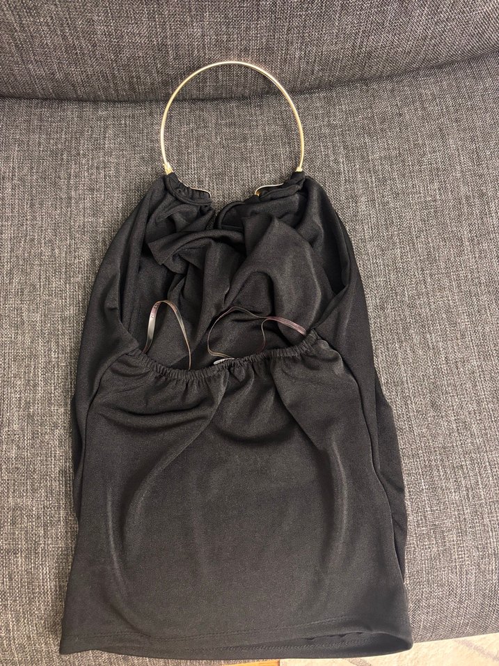 Drapeli Siyah  Kadın büstiyer - Görsel 3