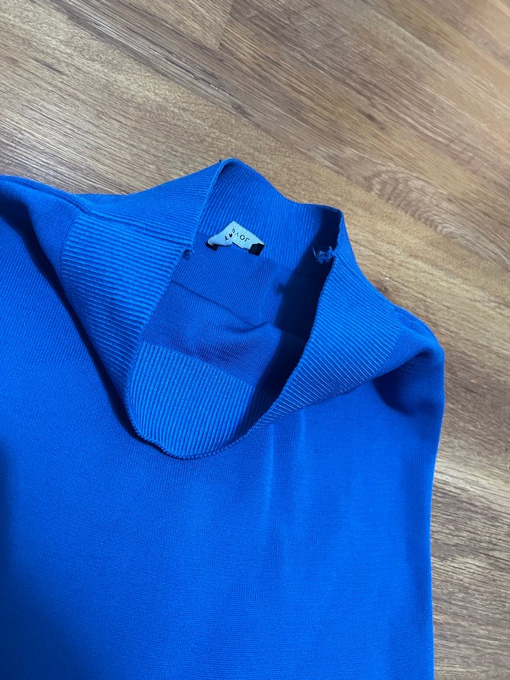 Mavi Kadın Pilili Midi Kalem Etek triko kumaş - Görsel 2