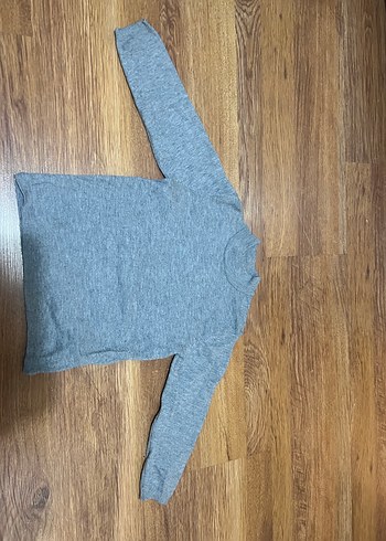 Gri Balıkçı Yaka çocuk Kazak - Görsel 2