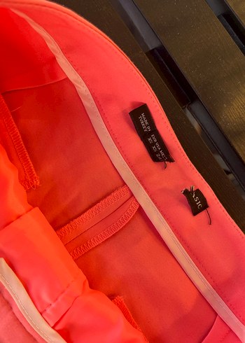 xs Beden Fermuarlı Pembe Mini Kadın Şort