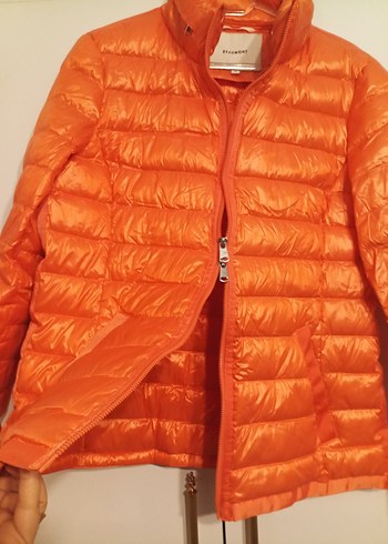 turuncuFermuarlı Midi Kadın Mont - Görsel 3