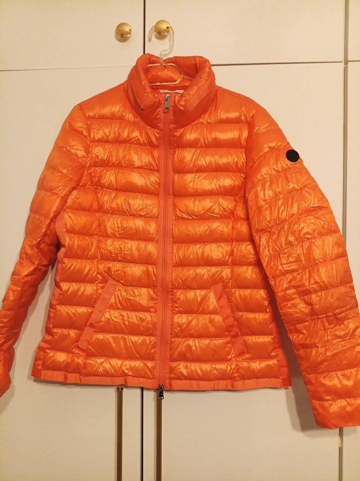 turuncuFermuarlı Midi Kadın Mont - Görsel 2