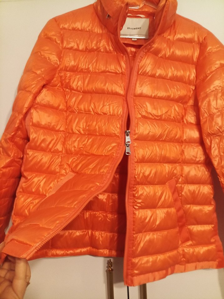 turuncuFermuarlı Midi Kadın Mont - Görsel 3